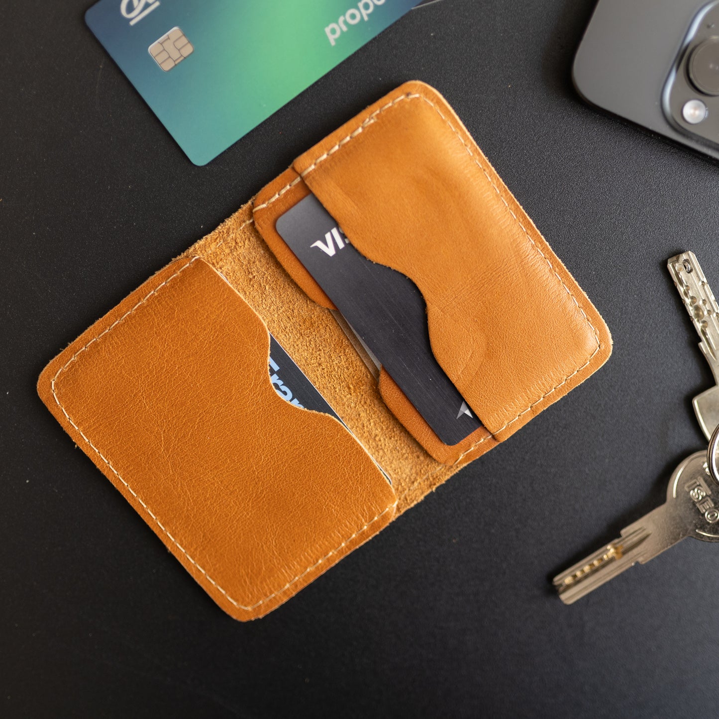 Porte carte en cuir
